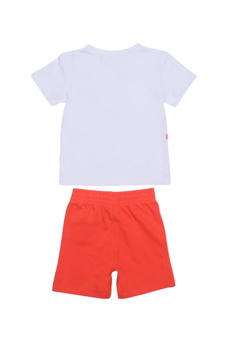 Ensemble 2 pièces Blanc / orange+Bleu 2 - vertbaudet enfant 