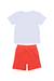 Ensemble 2 pièces Blanc / orange+Bleu 2 - vertbaudet enfant 
