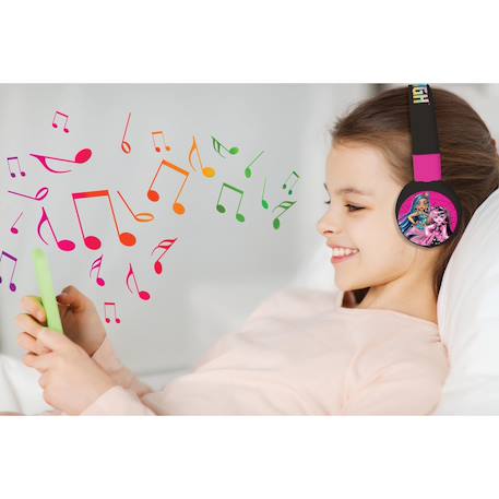 Casque 2 en 1 monster high bluetooth et filaire avec limitation de son MULTICOLORE 6 - vertbaudet enfant 