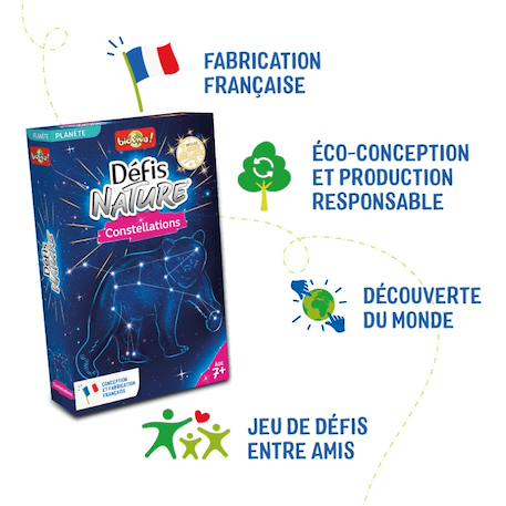 Jeu de cartes défis nature - constellations - fabriqué en france MULTICOLORE 4 - vertbaudet enfant 