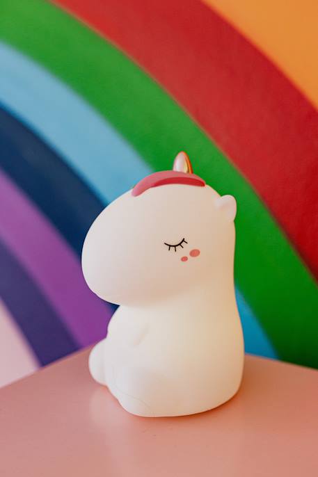Veilleuse licorne avec télécommande Blanc+Rose 4 - vertbaudet enfant 