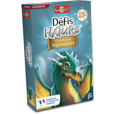 Jeu de cartes défis nature - créatures légendaires  - fabriqué en france MULTICOLORE 1 - vertbaudet enfant 