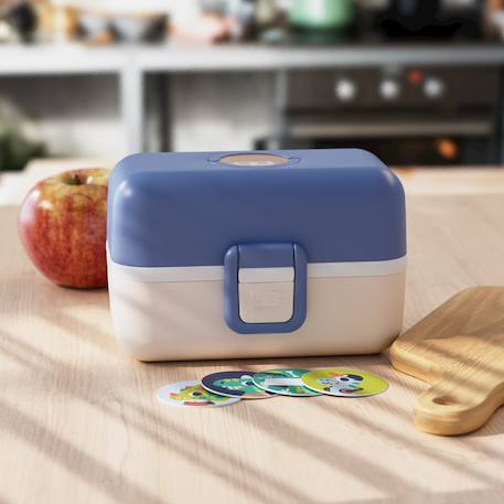 Lunch box à compartiments 800ml tresor Blanc/rose+Bleu dino+Bleu infinity+Bleu wolf+Bleu/crème+Cannelle fox+Rose birds+Rose blush+Rose papercut+Vert forest+Vert raccoon+Vert/bleu 28 - vertbaudet enfant 