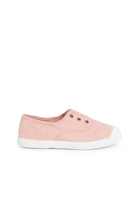 Tennis en toile avec bout caoutchouc sans lacets Rose+Rose bébé+Rose chewing-gum+Rose pâle 19 - vertbaudet enfant 