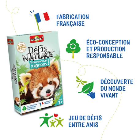 Jeu de cartes défis nature - trop mignons - fabriqué en france MULTICOLORE 3 - vertbaudet enfant 
