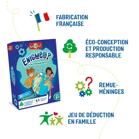 Jeu de cartes enigmes - environnement - fabriqué en france MULTICOLORE 6 - vertbaudet enfant 