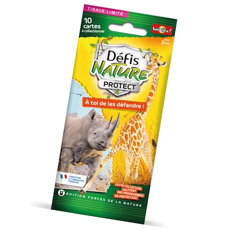 Jeu de cartes à collectionner défis nature protect - booster girafe d'afrique de l'ouest - forces de la nature - fabriqué en france MULTICOLORE 3 - vertbaudet enfant 