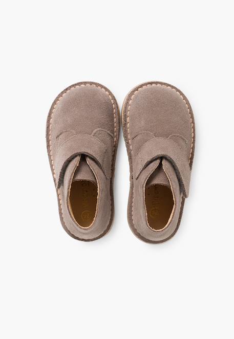 Suède desert boots bottines chukka à scratch pour enfants Bleu marine+Gris+Gris foncé+Marron+Noir+Sable+Taupe 11 - vertbaudet enfant 