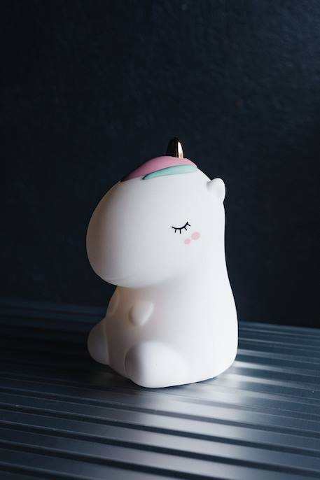 Veilleuse licorne avec télécommande Blanc+Rose 6 - vertbaudet enfant 