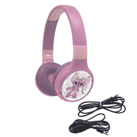 Casque 2 en 1 stitch angel bluetooth et filaire avec limitation de son MULTICOLORE 1 - vertbaudet enfant 
