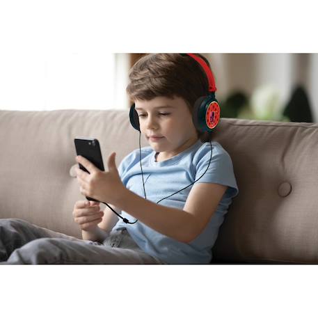 Casque stéréo filaire pliable miraculous avec limitation de volume d'écoute MULTICOLORE 5 - vertbaudet enfant 