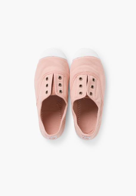 Tennis en toile avec bout caoutchouc sans lacets Rose+Rose bébé+Rose pâle 17 - vertbaudet enfant 