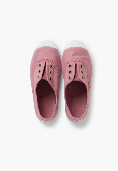 Tennis en toile avec bout caoutchouc sans lacets Rose+Rose bébé+Rose chewing-gum+Rose pâle 5 - vertbaudet enfant 