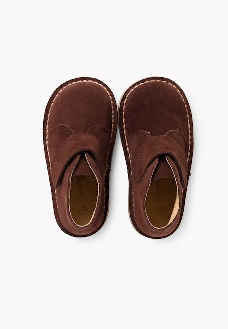 Suède desert boots bottines chukka à scratch pour enfants Bleu marine+Gris+Gris foncé+Marron+Noir+Sable+Taupe 23 - vertbaudet enfant 
