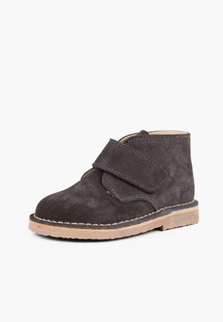 Suède desert boots bottines chukka à scratch pour enfants Bleu marine+Gris+Gris foncé+Marron+Noir+Sable+Taupe 14 - vertbaudet enfant 