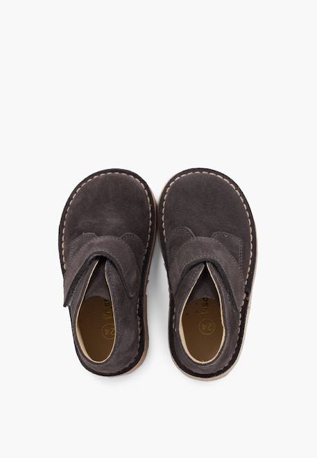 Suède desert boots bottines chukka à scratch pour enfants Bleu marine+Gris+Gris foncé+Marron+Noir+Sable+Taupe 17 - vertbaudet enfant 