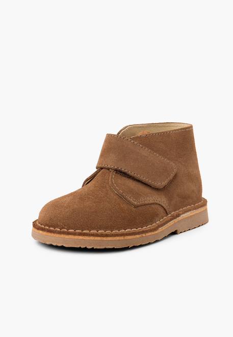 Suède desert boots bottines chukka à scratch pour enfants Bleu marine+Gris+Gris foncé+Marron+Noir+Sable+Taupe 38 - vertbaudet enfant 