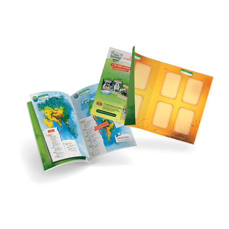 Jeu de cartes à collectionner défis nature protect - album de classement - couverture panthère des neiges - fabriqué en france MULTICOLORE 2 - vertbaudet enfant 