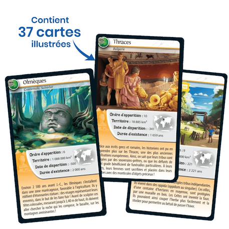 Jeu de cartes défis nature - civilisations disparues - fabriqué en france MULTICOLORE 4 - vertbaudet enfant 