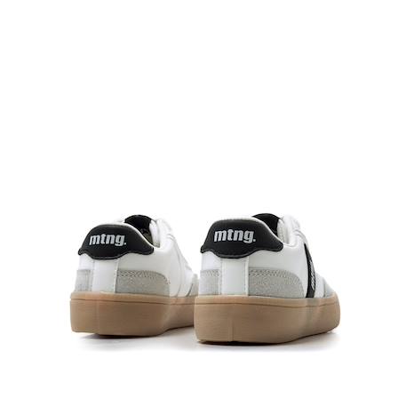 Sneakers garçon synthétique lacets Blanc+Blanc noir 3 - vertbaudet enfant 