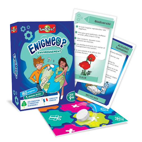 Jeu de cartes enigmes - environnement - fabriqué en france MULTICOLORE 2 - vertbaudet enfant 
