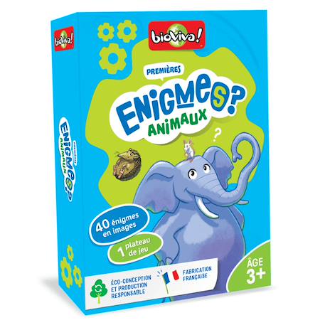 Jeu de cartes mes premières enigmes - animaux  - fabriqué en france MULTICOLORE 1 - vertbaudet enfant 