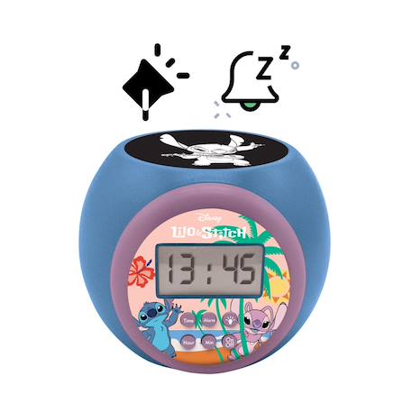 Réveil projecteur Stitch avec Fonction Alarme, veilleuse, écran LCD, à piles MULTICOLORE 3 - vertbaudet enfant 
