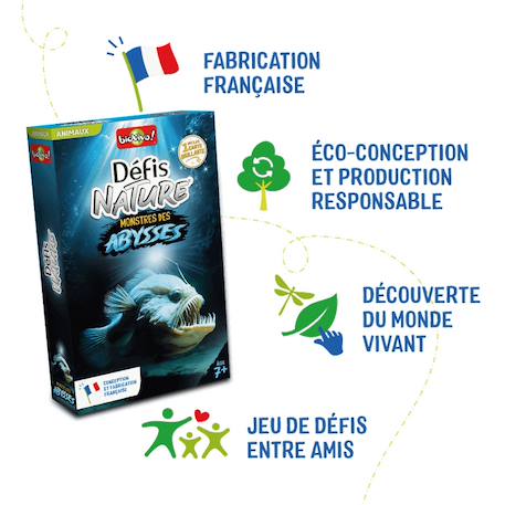Jeu de cartes défis nature - monstres des abysses - fabriqué en france MULTICOLORE 4 - vertbaudet enfant 