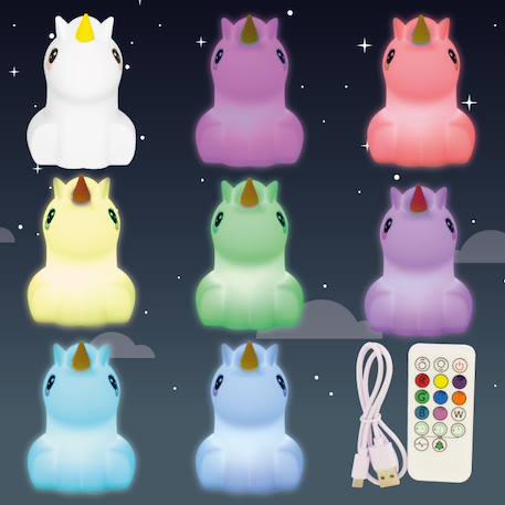 Grande veilleuse licorne Blanc 5 - vertbaudet enfant 