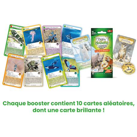 Jeu de cartes à collectionner défis nature protect - pack de démarrage - panthère des neiges - fabriqué en france MULTICOLORE 5 - vertbaudet enfant 