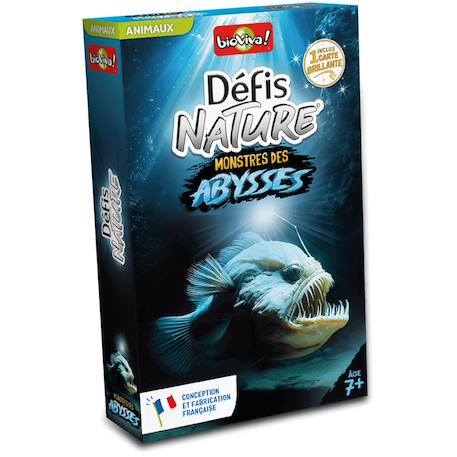Jeu de cartes défis nature - monstres des abysses - fabriqué en france MULTICOLORE 1 - vertbaudet enfant 