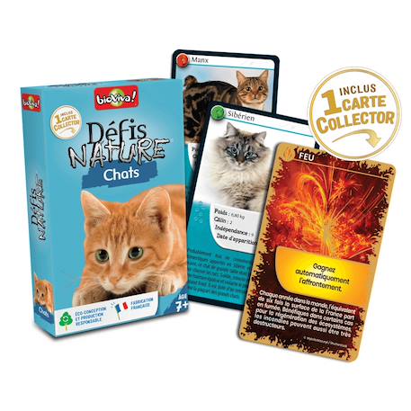 Jeu de cartes défis nature - chats  - fabriqué en france MULTICOLORE 2 - vertbaudet enfant 