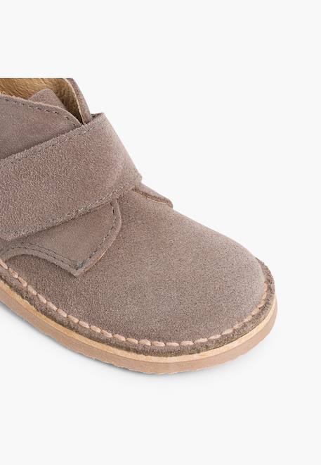Suède desert boots bottines chukka à scratch pour enfants Bleu marine+Gris+Gris foncé+Marron+Noir+Sable+Taupe 12 - vertbaudet enfant 