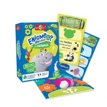 Jeu de cartes enigmes junior - les animaux - fabriqué en france MULTICOLORE 2 - vertbaudet enfant 