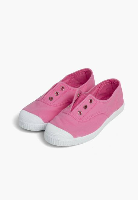 Tennis en toile avec bout caoutchouc sans lacets Rose+Rose bébé+Rose chewing-gum+Rose pâle 16 - vertbaudet enfant 