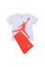 Ensemble 2 pièces Blanc / orange+Bleu 3 - vertbaudet enfant 