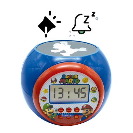 Réveil projecteur super mario avec Fonction Alarme, veilleuse avec minuterie MULTICOLORE 2 - vertbaudet enfant 