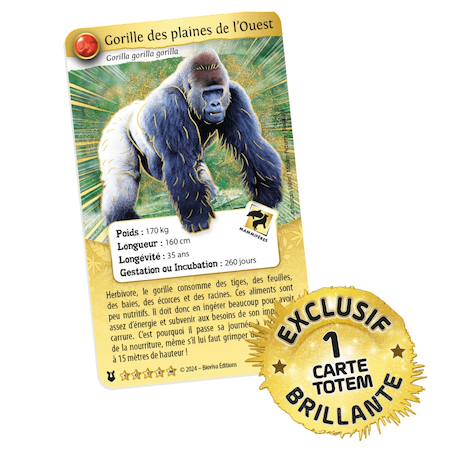 Jeu de cartes à collectionner défis nature protect pack de démarrage - gorille - fabriqué en france MULTICOLORE 3 - vertbaudet enfant 