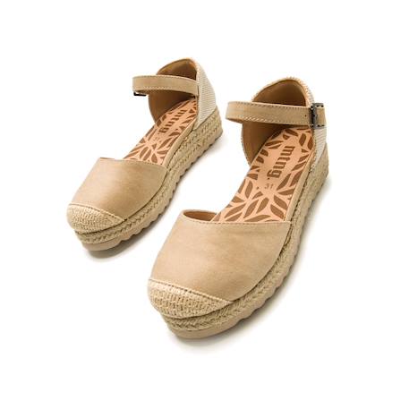 Sandales filles textile boucle Beige 2 - vertbaudet enfant 