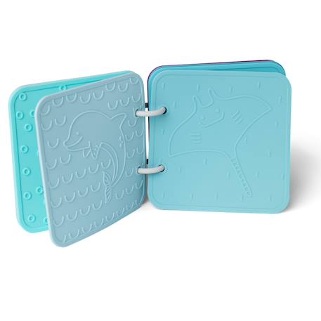 Livre de bain en silicone bleu Bleu 3 - vertbaudet enfant 