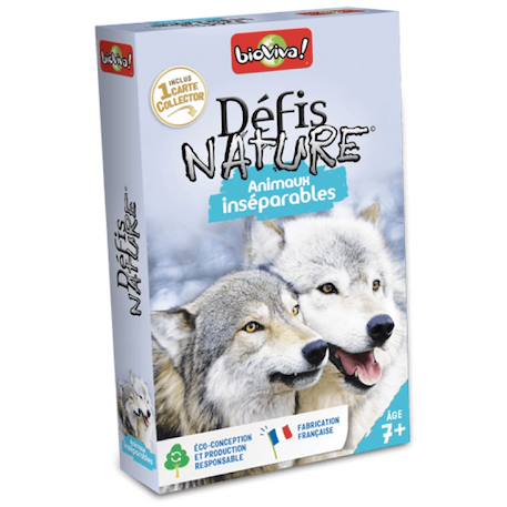 Jeu de cartes défis nature - animaux inséparables - fabriqué en france MULTICOLORE 1 - vertbaudet enfant 