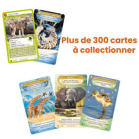 Jeu de cartes à collectionner défis nature protect - album de classement - couverture tigre du bengale - fabriqué en france MULTICOLORE 3 - vertbaudet enfant 