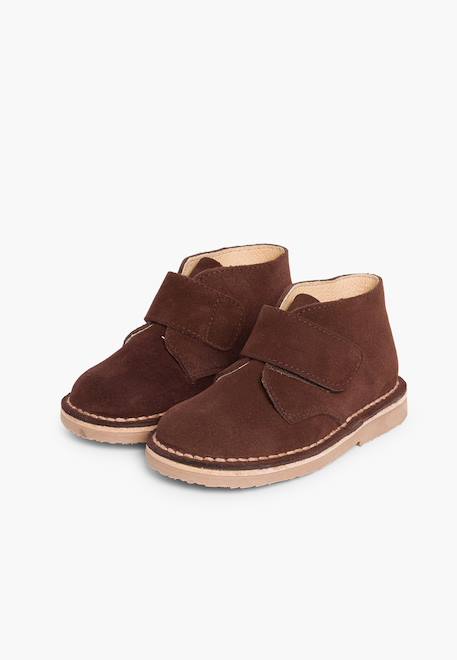 Suède desert boots bottines chukka à scratch pour enfants Bleu marine+Gris+Gris foncé+Marron+Noir+Sable+Taupe 22 - vertbaudet enfant 
