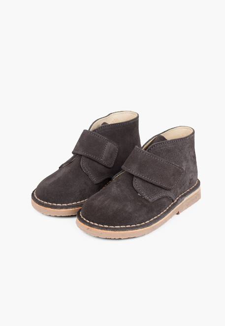 Suède desert boots bottines chukka à scratch pour enfants Bleu marine+Gris+Gris foncé+Marron+Noir+Sable+Taupe 16 - vertbaudet enfant 