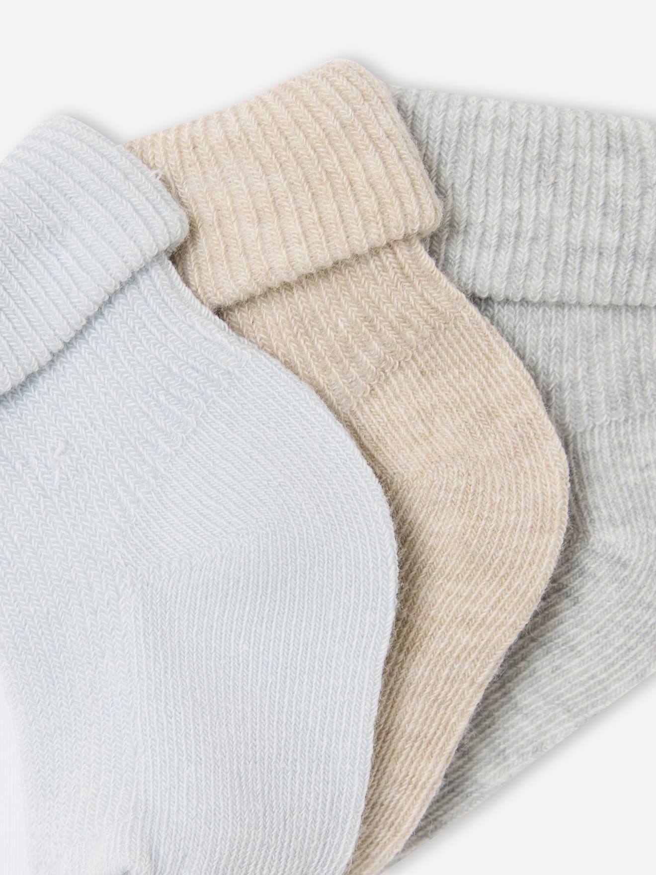 Lot De 3 Paires De Chaussettes Bébé Vertbaudet - Taille 18/19, Couleurs Assorties En Coton Doux