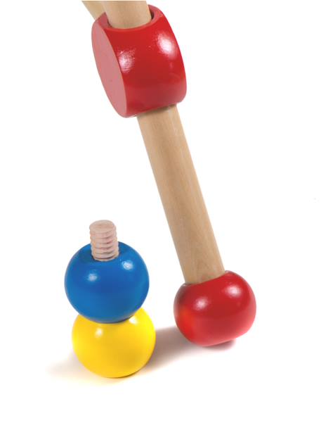 Arche d’éveil bois bébé, réglable en hauteur Bleu+Bleu / orange+Orange / vert+Rouge 23 - vertbaudet enfant 