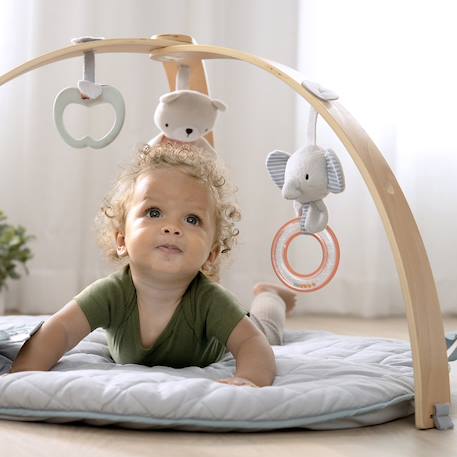 Tapis d'éveil réversible cozy spot loamy Vert d'eau, blanc, orange 5 - vertbaudet enfant 