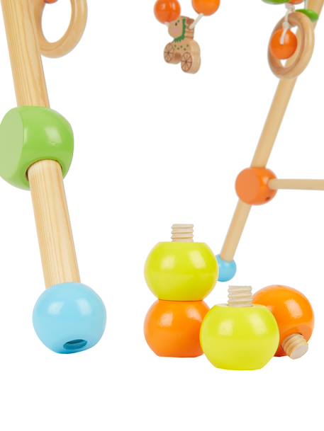 Arche d’éveil bois bébé, réglable en hauteur Bleu+Bleu / orange+Orange / vert+Rouge 17 - vertbaudet enfant 