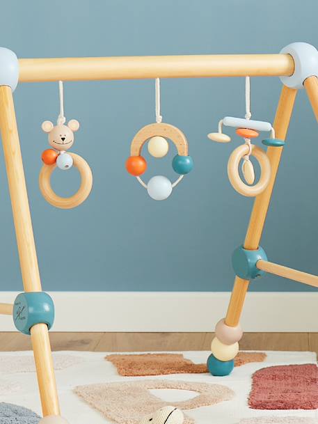 Arche d’éveil bois bébé, réglable en hauteur Bleu+Bleu / orange+Orange / vert+Rouge 9 - vertbaudet enfant 