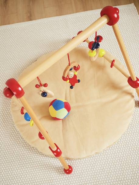 Arche d’éveil bois bébé, réglable en hauteur Bleu+Bleu / orange+Orange / vert+Rouge 21 - vertbaudet enfant 